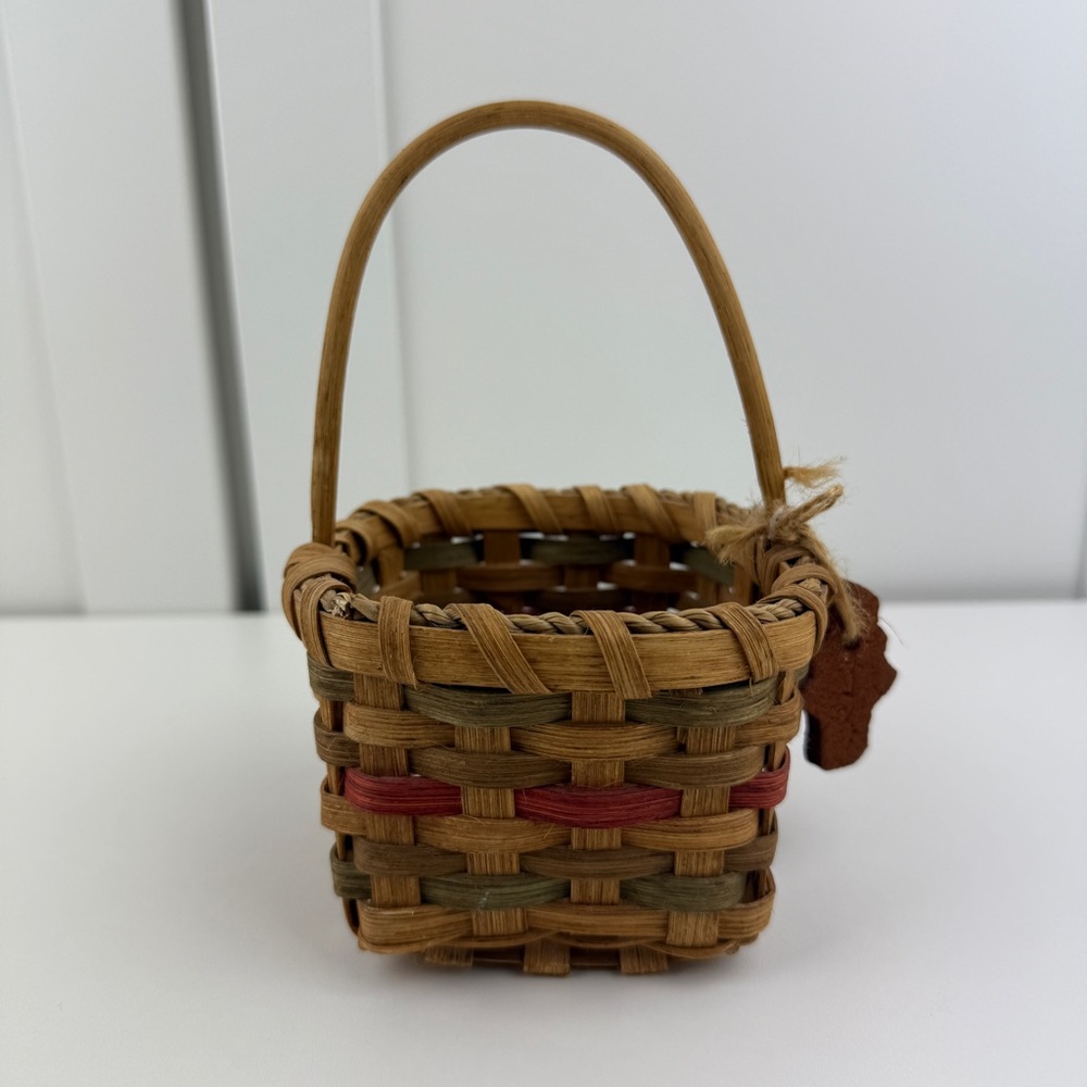 Vintage Miniature Basket Farmhouse Primitive Christmas Folk Art Country Decor! - Picture 2 of 16